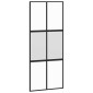 vidaXL Συρόμενη πόρτα με σετ υλικού 90x205 cm από γυαλί&Αλουμίνιο
