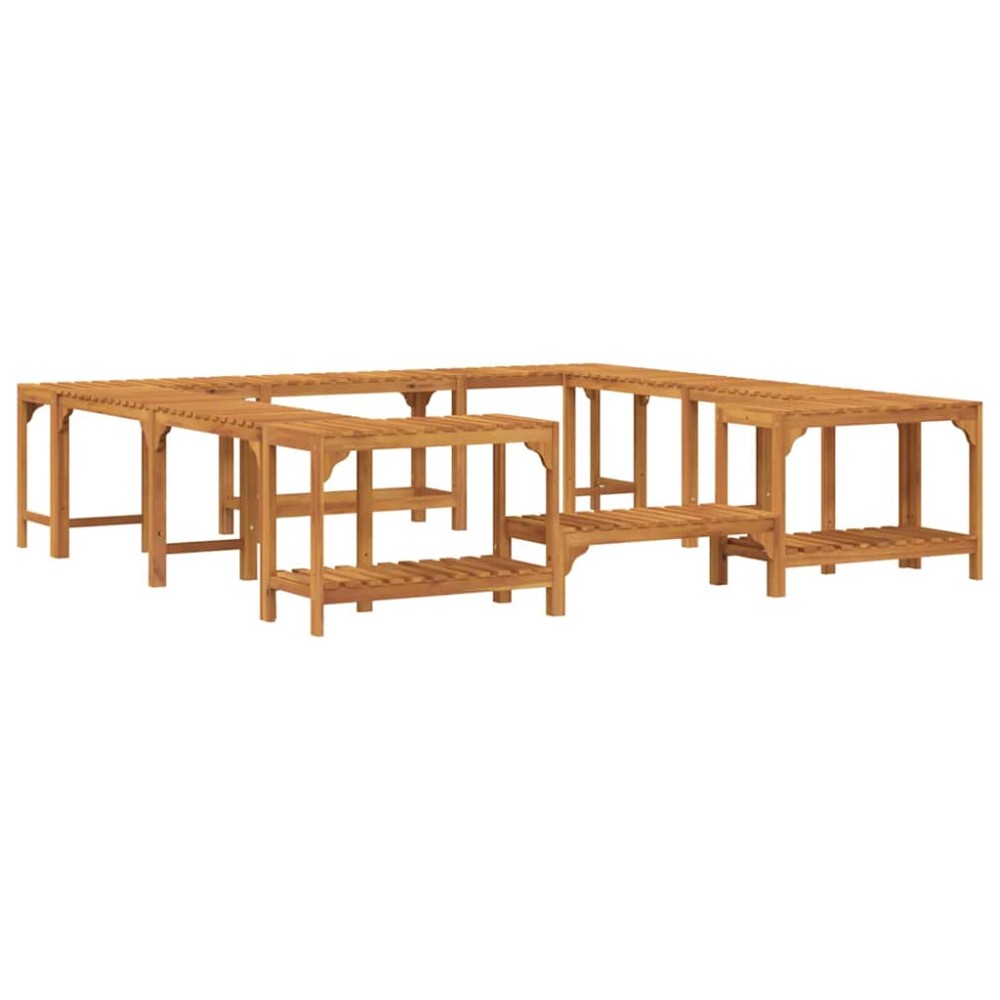 vidaXL Περίβλημα Τζακούζι Καφέ 230 x 230 εκ Στερεό Ξύλο Ακακίας