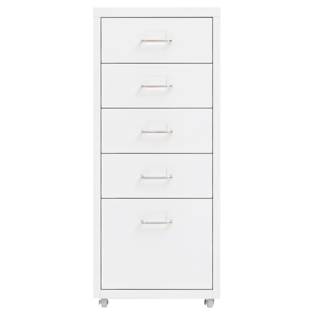 vidaXL Αρχειοθήκη Φορητή Λευκή 28 x 41 x 69 εκ. Μεταλλική