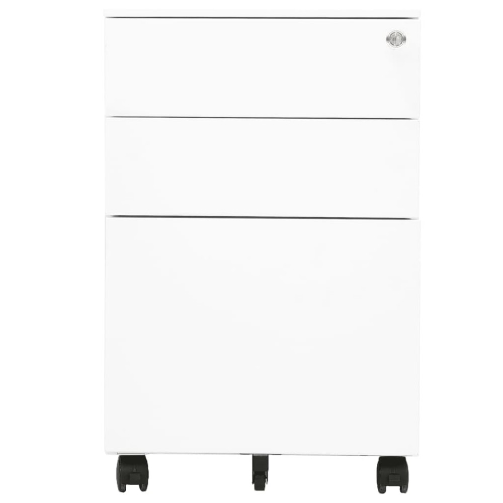 vidaXL Αρχειοθήκη Φορητή Λευκή 39 x 45 x 60 εκ. Ατσάλινη