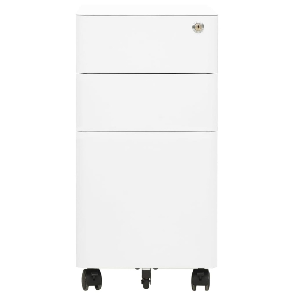 vidaXL Αρχειοθήκη Φορητή Λευκή 30 x 45 x 59 εκ. Ατσάλινη