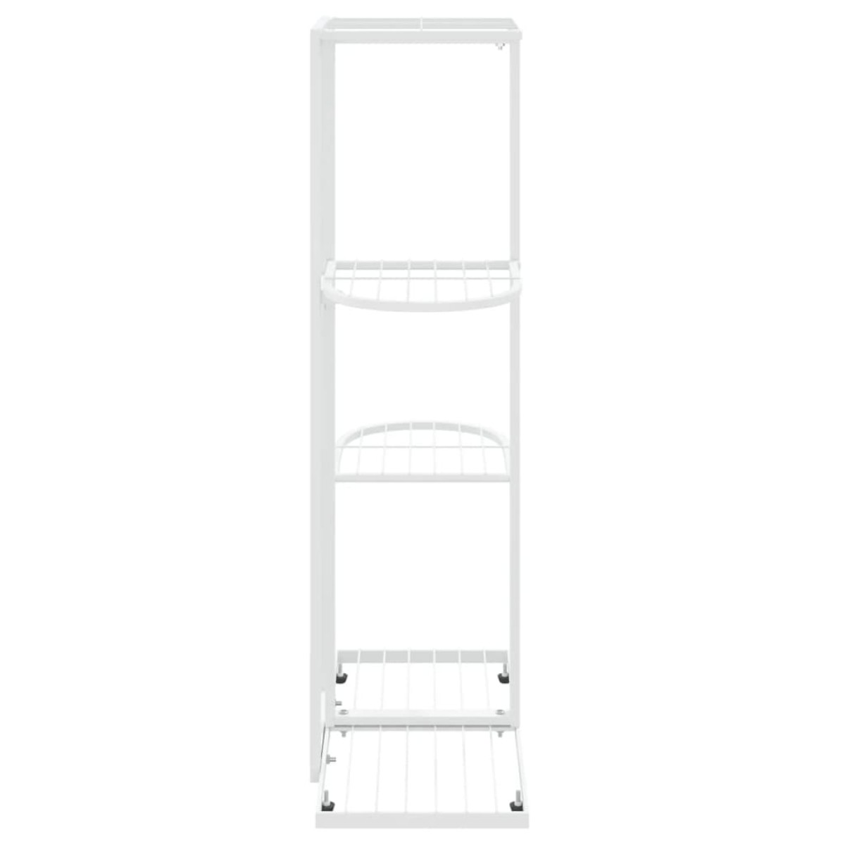 vidaXL Ανθοστήλη 4 Επιπέδων Λευκή 43 x 22 x 76 εκ. Μεταλλική