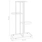 vidaXL Ανθοστήλη 4 Επιπέδων Λευκή 43 x 22 x 76 εκ. Μεταλλική