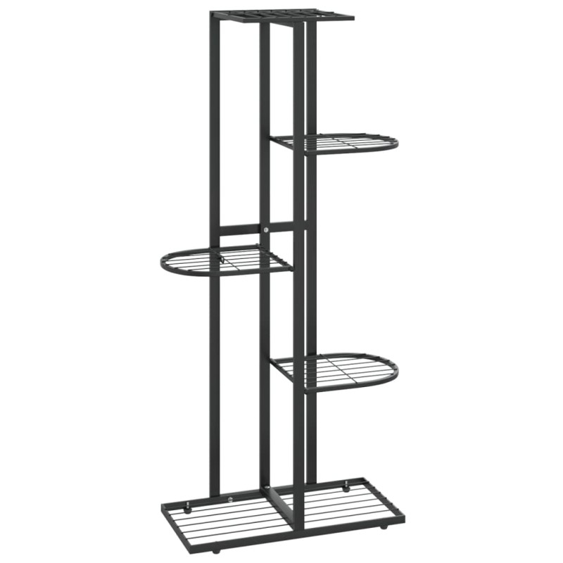 vidaXL Ανθοστήλη 5 Επιπέδων Μαύρη 43 x 22 x 98 εκ. Μεταλλική
