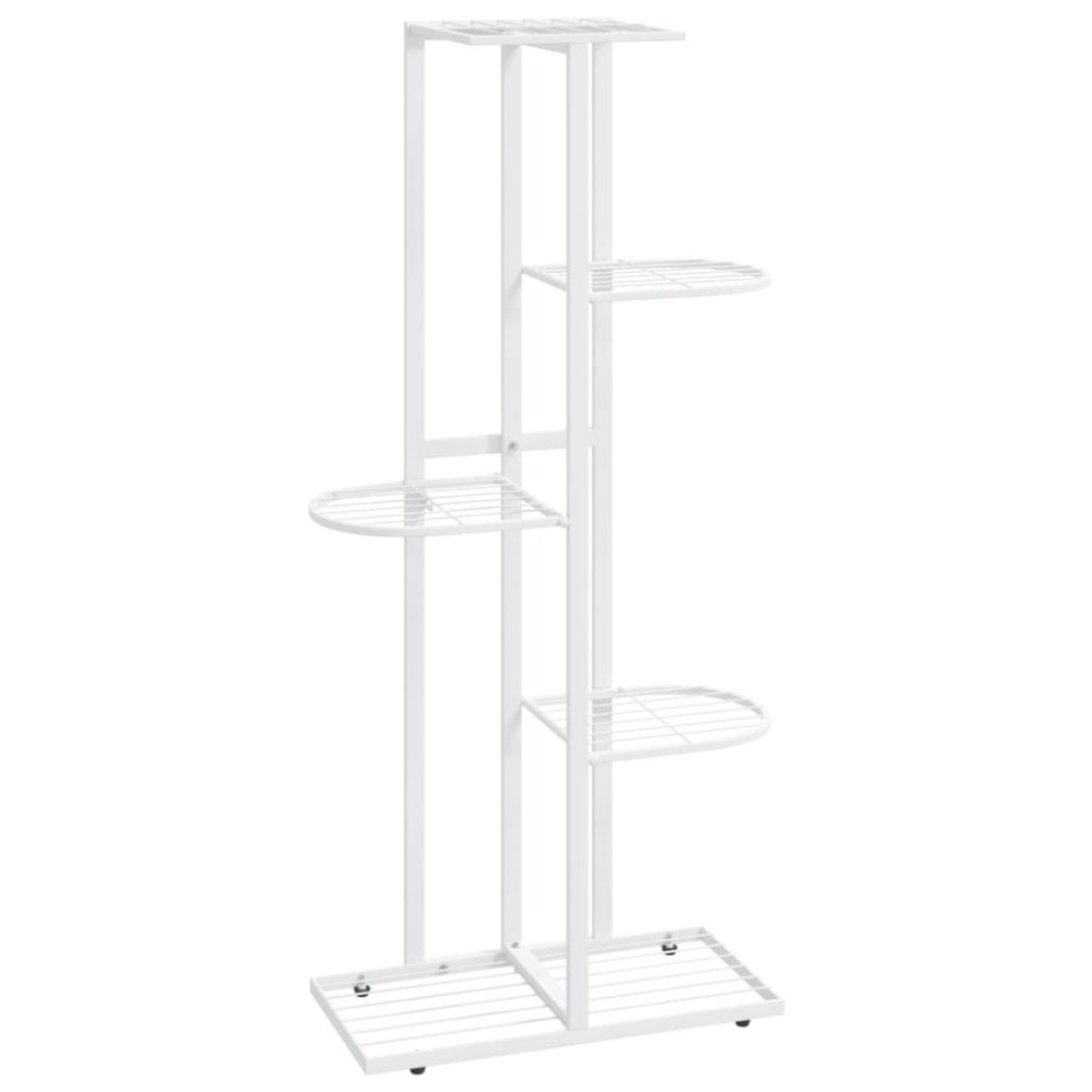 vidaXL Ανθοστήλη 5 Επιπέδων Λευκή 43 x 22 x 98 εκ. Μεταλλική