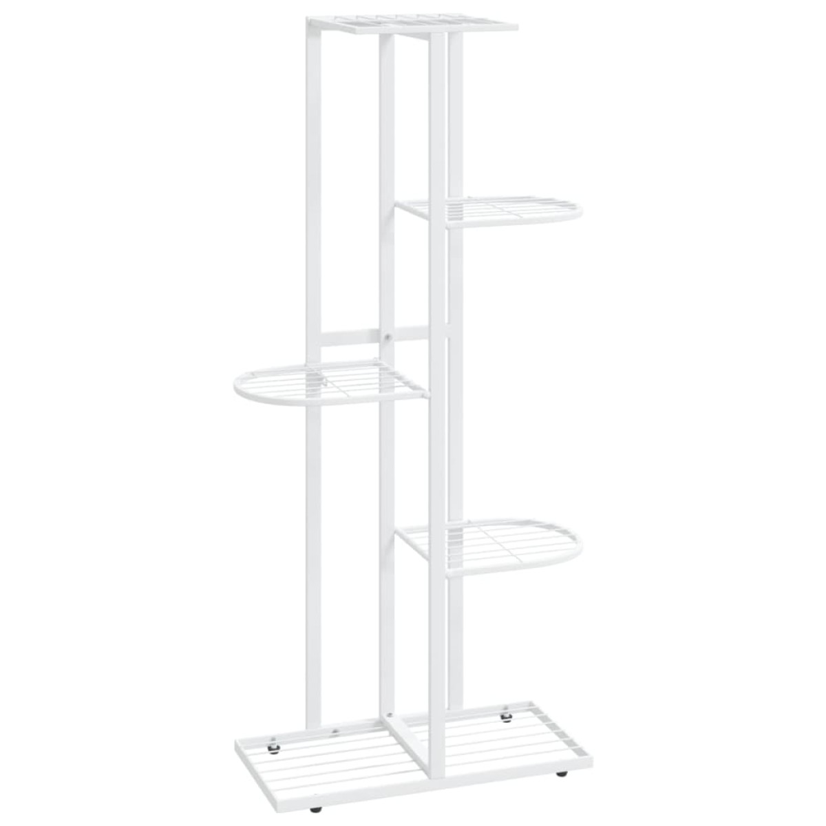 vidaXL Ανθοστήλη 5 Επιπέδων Λευκή 43 x 22 x 98 εκ. Μεταλλική