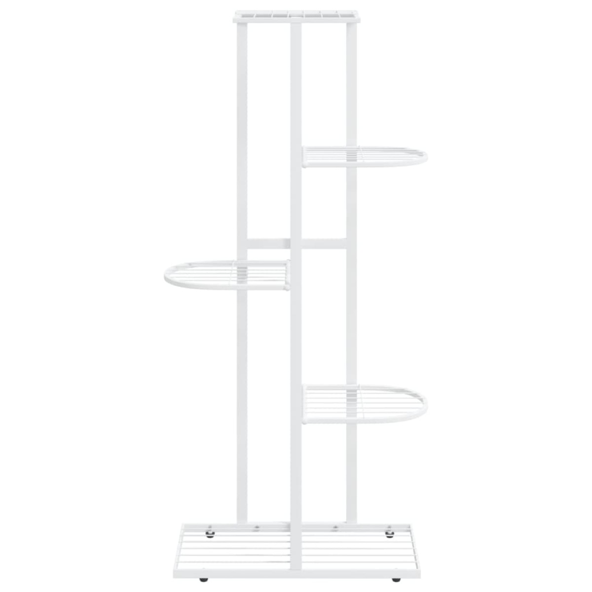 vidaXL Ανθοστήλη 5 Επιπέδων Λευκή 43 x 22 x 98 εκ. Μεταλλική