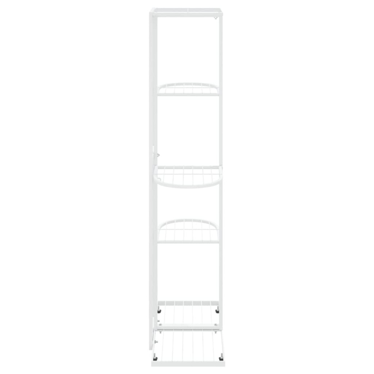 vidaXL Ανθοστήλη 5 Επιπέδων Λευκή 43 x 22 x 98 εκ. Μεταλλική
