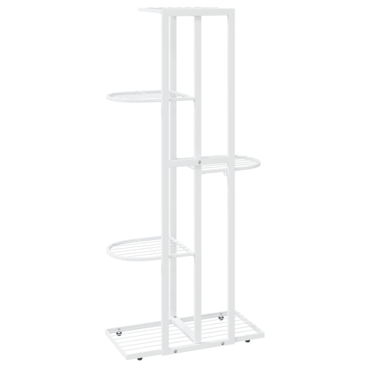 vidaXL Ανθοστήλη 5 Επιπέδων Λευκή 43 x 22 x 98 εκ. Μεταλλική