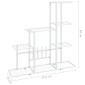vidaXL Ανθοστήλη Λευκή 94,5 x 25 x 88 εκ. Μεταλλική