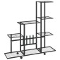 vidaXL Ανθοστήλη με Ρόδες Μαύρη 94,5 x 25 x 92,5 εκ. Μεταλλική