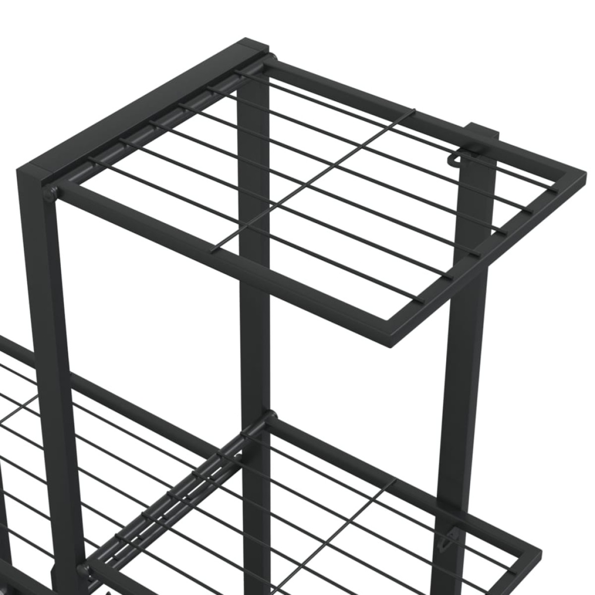 vidaXL Ανθοστήλη με Ρόδες Μαύρη 94,5 x 25 x 92,5 εκ. Μεταλλική