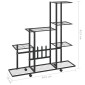 vidaXL Ανθοστήλη με Ρόδες Μαύρη 94,5 x 25 x 92,5 εκ. Μεταλλική