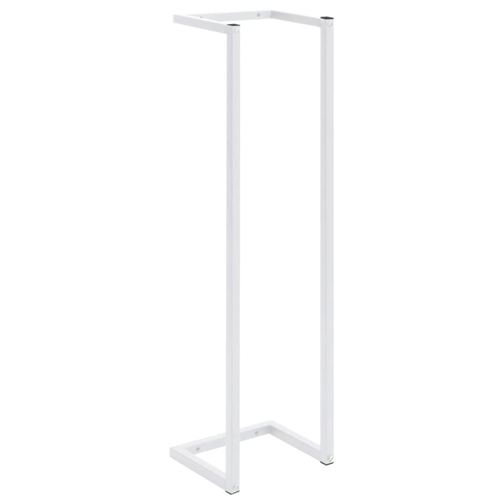 vidaXL Βάση για Πετσέτες Επιτοίχια Λευκή 25 x 20 x 95 εκ. Ατσάλινη