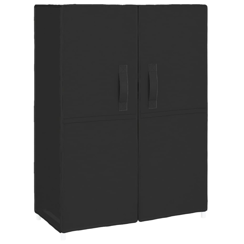 vidaXL Παπουτσοθήκη Μαύρη 60 x 28 x 90 εκ. Υφασμάτινη