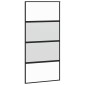 vidaXL Σετ συρόμενης πόρτας με υλικό μαύρο 102,5x205 cm