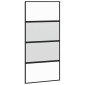 vidaXL Σετ συρόμενης πόρτας με υλικό μαύρο 102,5x205 cm