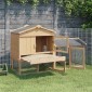 vidaXL Κοτέτσι 2 τμχ. Καφέ 150 x 60 x 89 cm Στερεά ξυλεία πεύκου