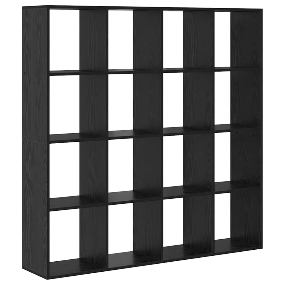 vidaXL Βιβλιοθήκη Μαύρη δρυς 137.5 x 29 x 137.5 εκ Επεξεργασμένο ξύλο