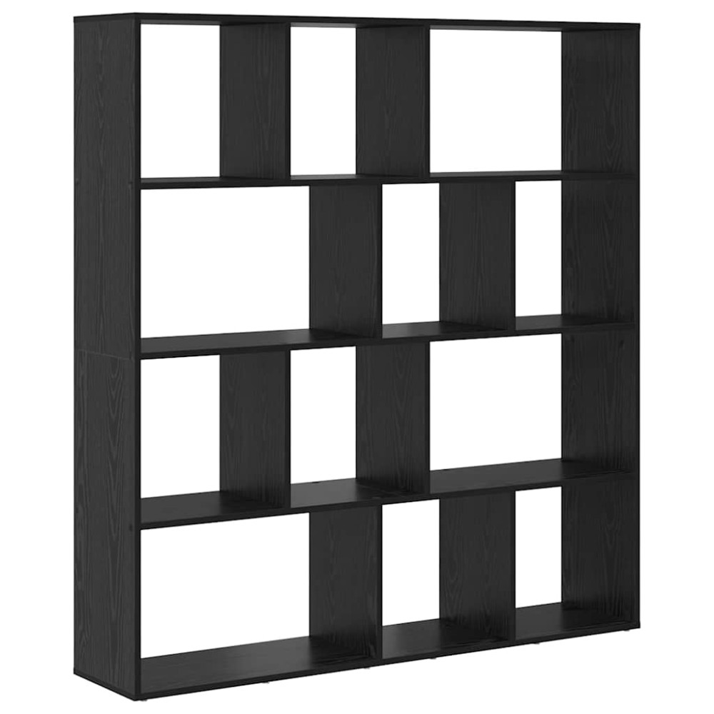 vidaXL Βιβλιοθήκη Μαύρη δρυς 132 x 29 x 141.5 εκ. Επεξεργασμένο ξύλο