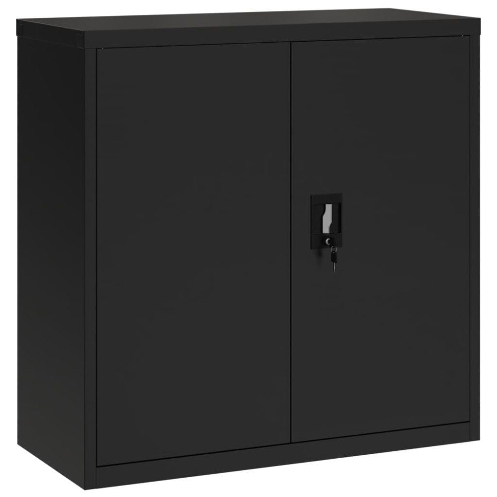 vidaXL Αρχειοθήκη Μαύρη 90 x 40 x 90 εκ. από Ατσάλι