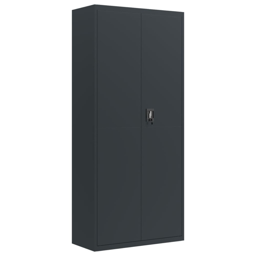 vidaXL Αρχειοθήκη Ανθρακί 90x40x200 εκ. Ατσάλινη
