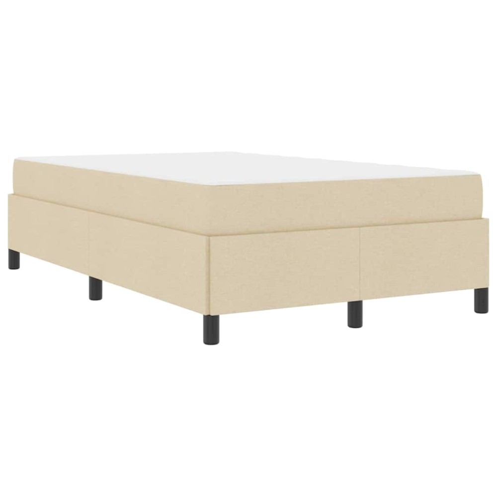 vidaXL Κρεβάτι με ελατήρια Κρέμα και Μαύρο 120 x 190 cm