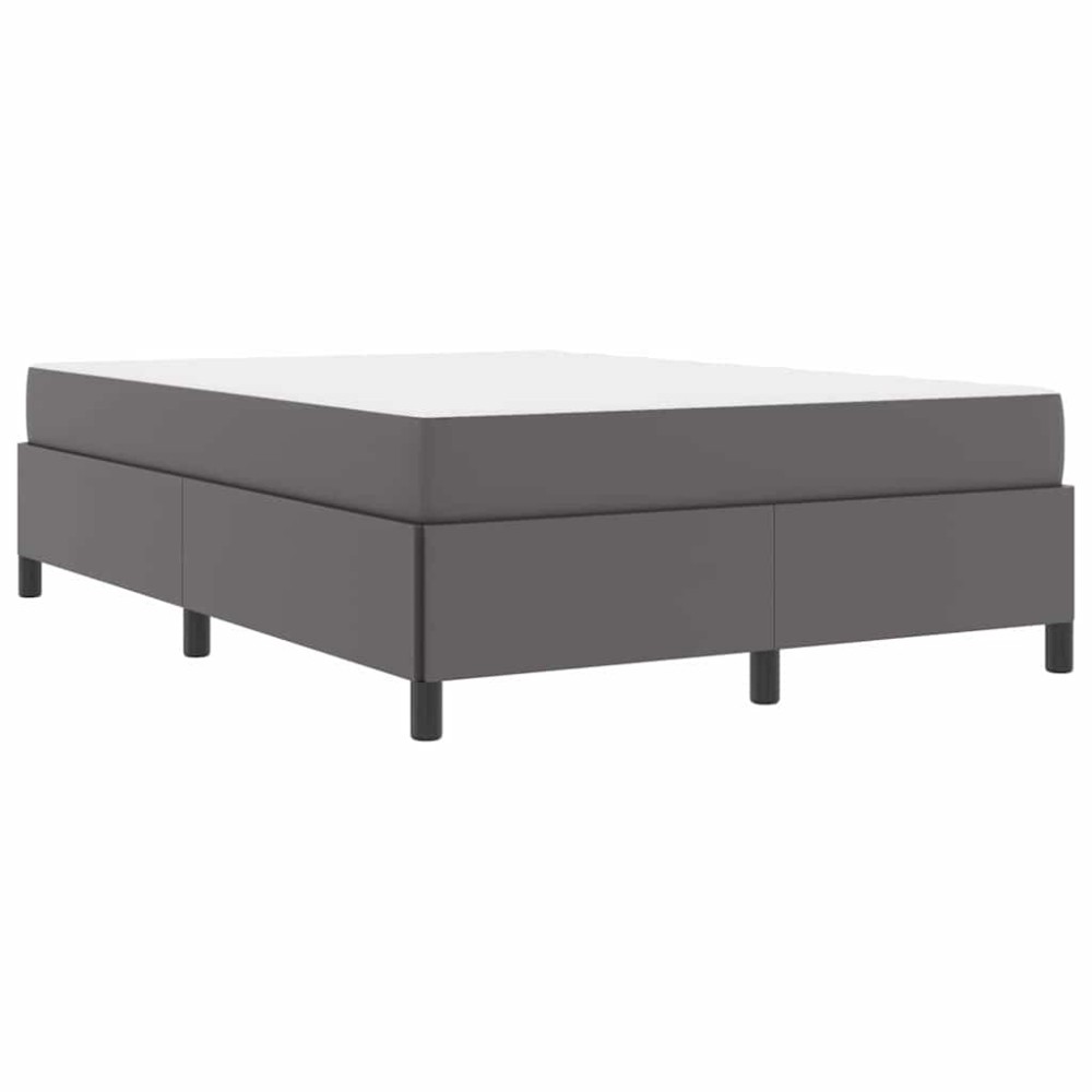 vidaXL Σκελετός κρεβατιού με στρώμα Γκρι 160 x 200 cm Τεχνητό δέρμα
