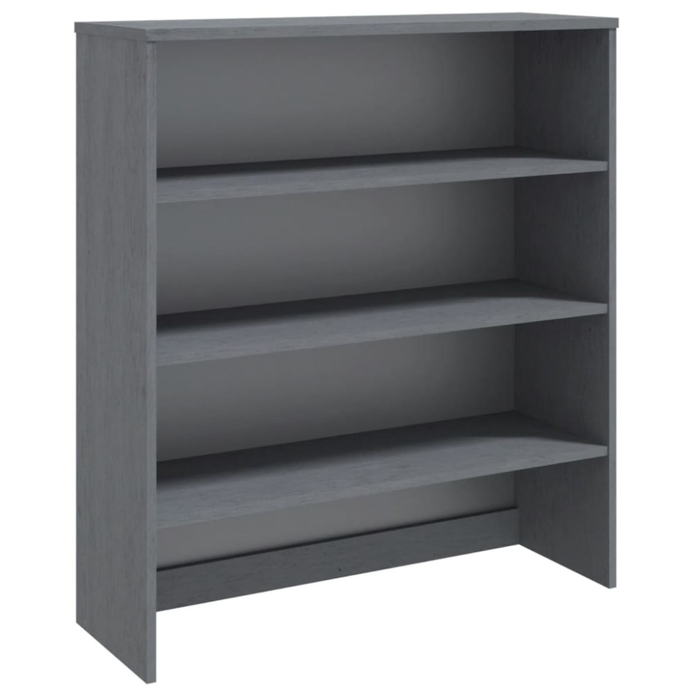 vidaXL Πάνω Μέρος Ντουλαπιού HAMAR Γκρι 90x30x100 εκ. Μασίφ Πεύκο