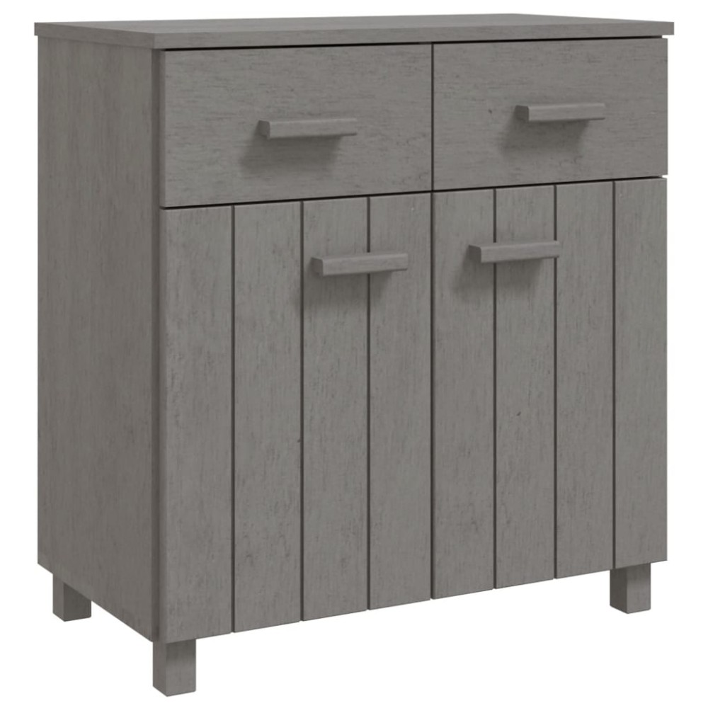 vidaXL Ντουλάπι Αποθήκευσης Ανοιχτό Γκρι 79x40x80 εκ Μασίφ Ξύλο Πεύκου