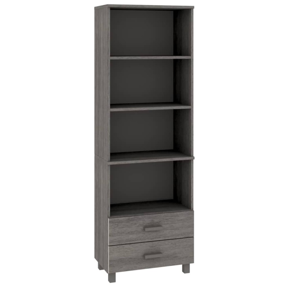 vidaXL Ντουλάπι HAMAR Αν. Γκρι 60 x 35 x 180 εκ Μασίφ Ξύλο Πεύκου