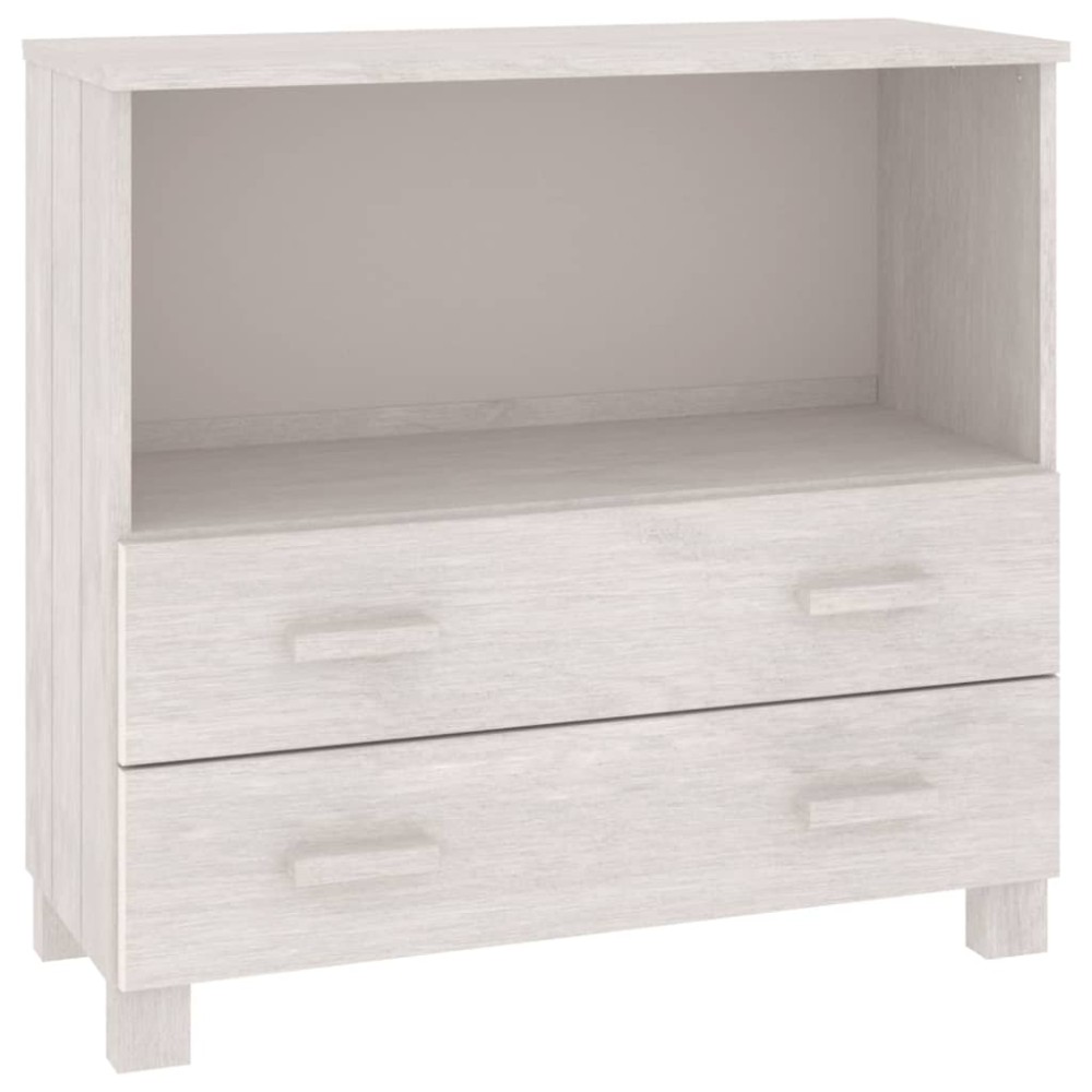 vidaXL Ντουλάπι HAMAR Λευκό 85 x 35 x 80 εκ. από Μασίφ Ξύλο Πεύκου