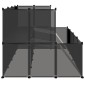 vidaXL Κλουβί Μικρών Ζώων Μαύρο 143x107x93 εκ. Πολυπροπυλένιο & Ατσάλι