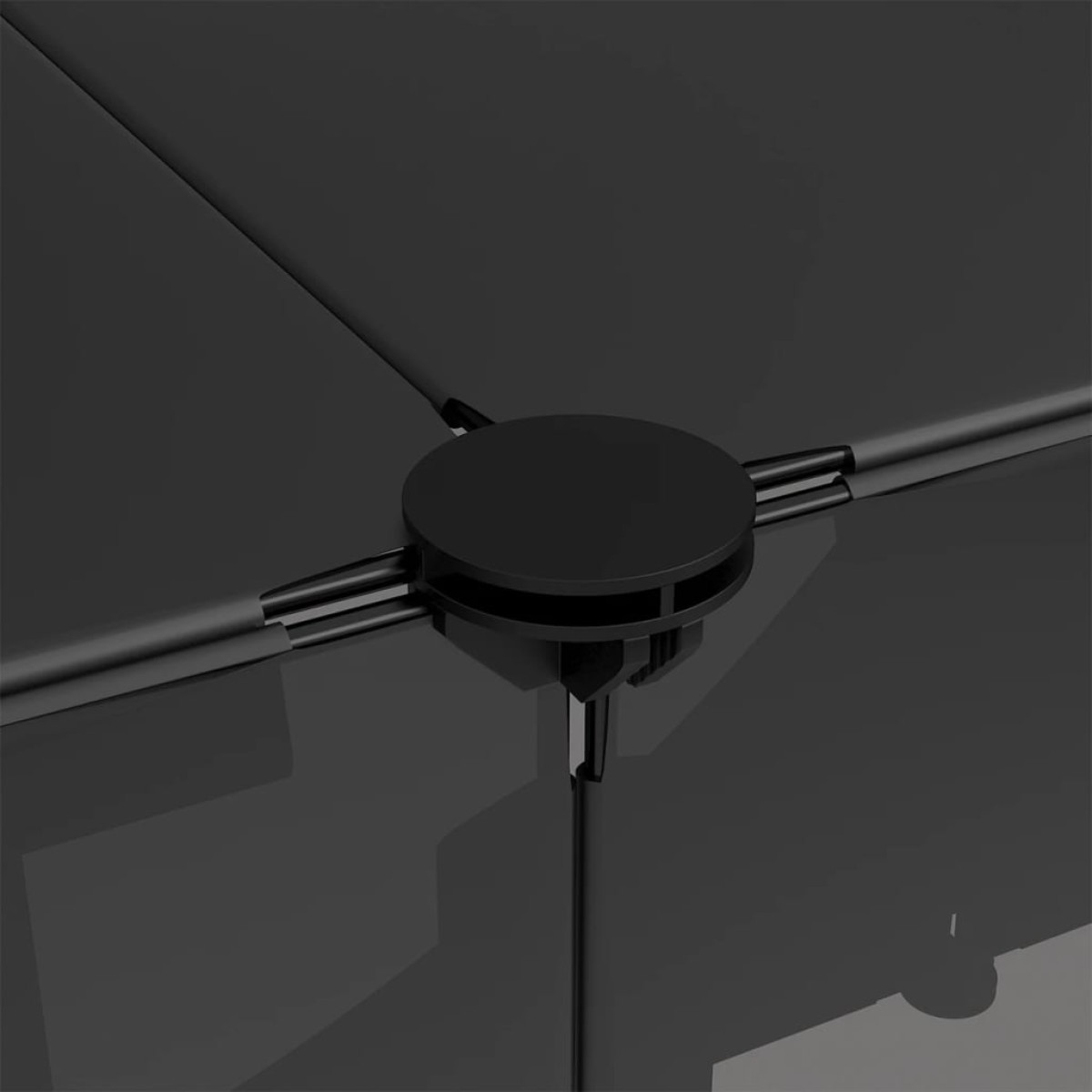 vidaXL Κλουβί Μικρών Ζώων Μαύρο 143x107x93 εκ. Πολυπροπυλένιο & Ατσάλι
