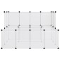 vidaXL Κλουβί Μικρών Ζώων Διαφανές 143x107x93 εκ Πολυπροπυλένιο&Ατσάλι