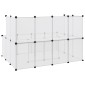 vidaXL Κλουβί Μικρών Ζώων Διαφανές 143x107x93 εκ Πολυπροπυλένιο&Ατσάλι