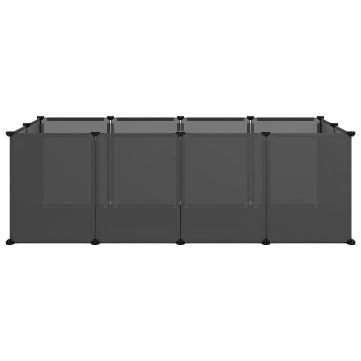 vidaXL Κλουβί Μικρών Ζώων Μαύρο 144x74x46,5 εκ. Πολυπροπυλένιο/Ατσάλι