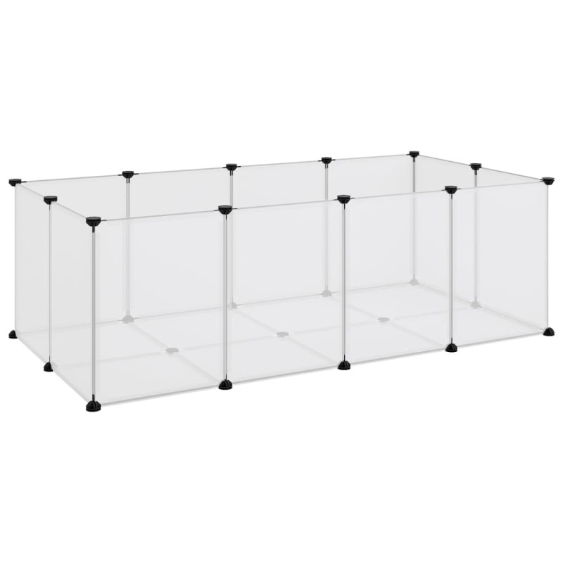 vidaXL Κλουβί Μικρών Ζώων Διαφανές 144x74x46,5 εκ Πολυπροπυλ. & Ατσάλι