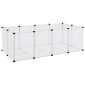 vidaXL Κλουβί Μικρών Ζώων Διαφανές 144x74x46,5 εκ Πολυπροπυλ. & Ατσάλι