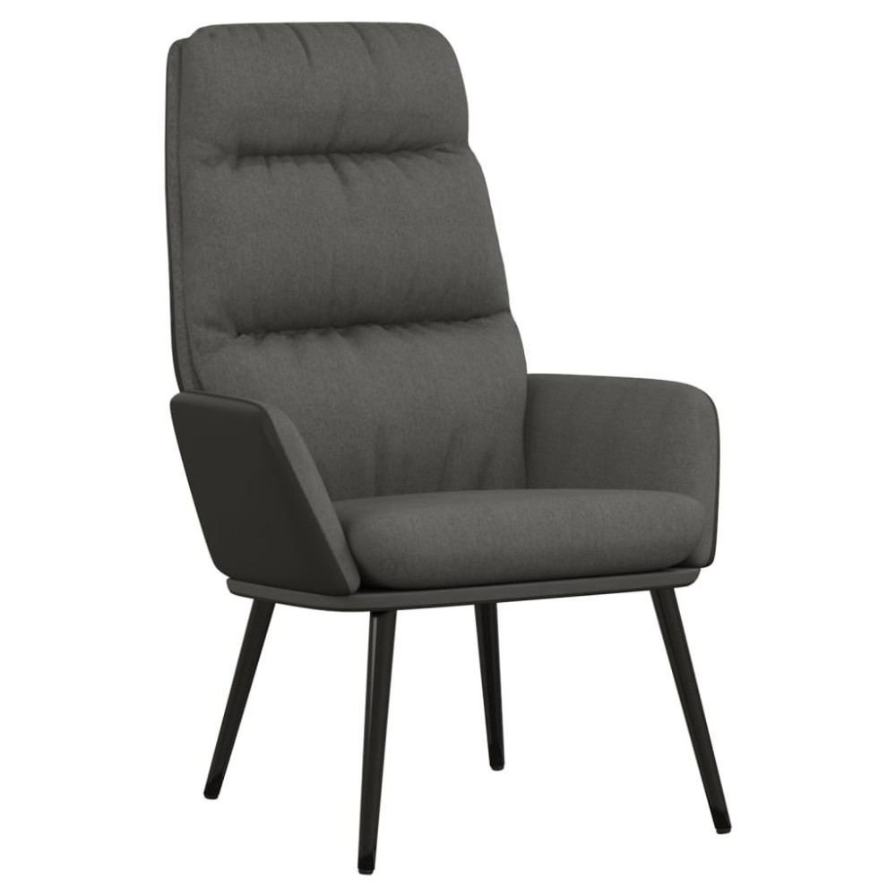 vidaXL Πολυθρόνα Relax Σκούρο Γκρι Υφασμάτινη