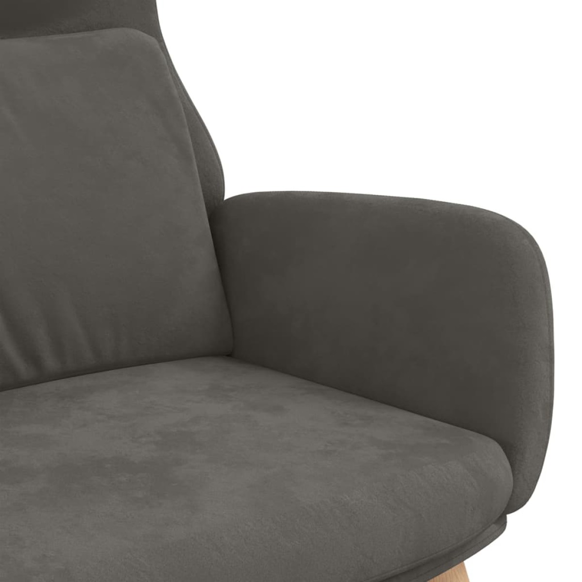 vidaXL Πολυθρόνα Relax Σκούρο Γκρι Βελούδινη