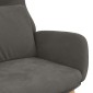 vidaXL Πολυθρόνα Relax Σκούρο Γκρι Βελούδινη