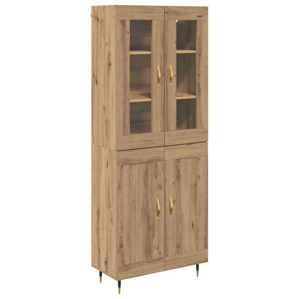 vidaXL Highboard Επιτοίχιο 2 pcs Artisan Oak 69,5 x 34 x 180 εκ.