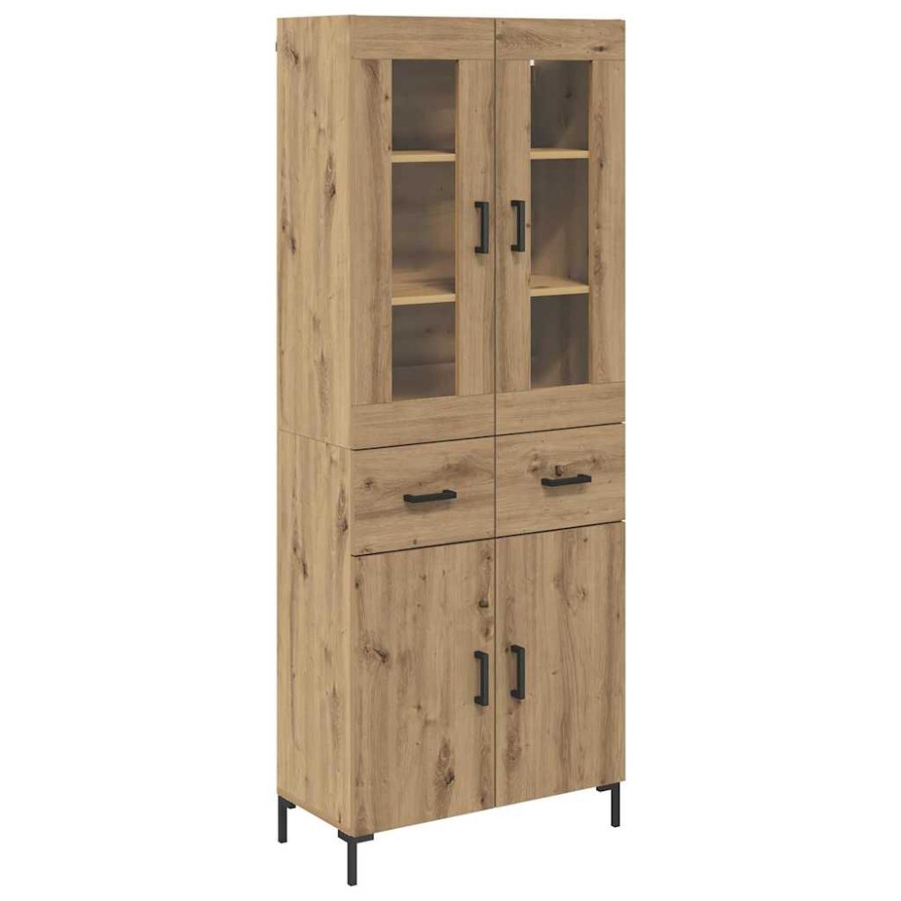 vidaXL Highboard Επιτοίχιο 2 pcs Artisan Oak 69,5 x 34 x 180 εκ.