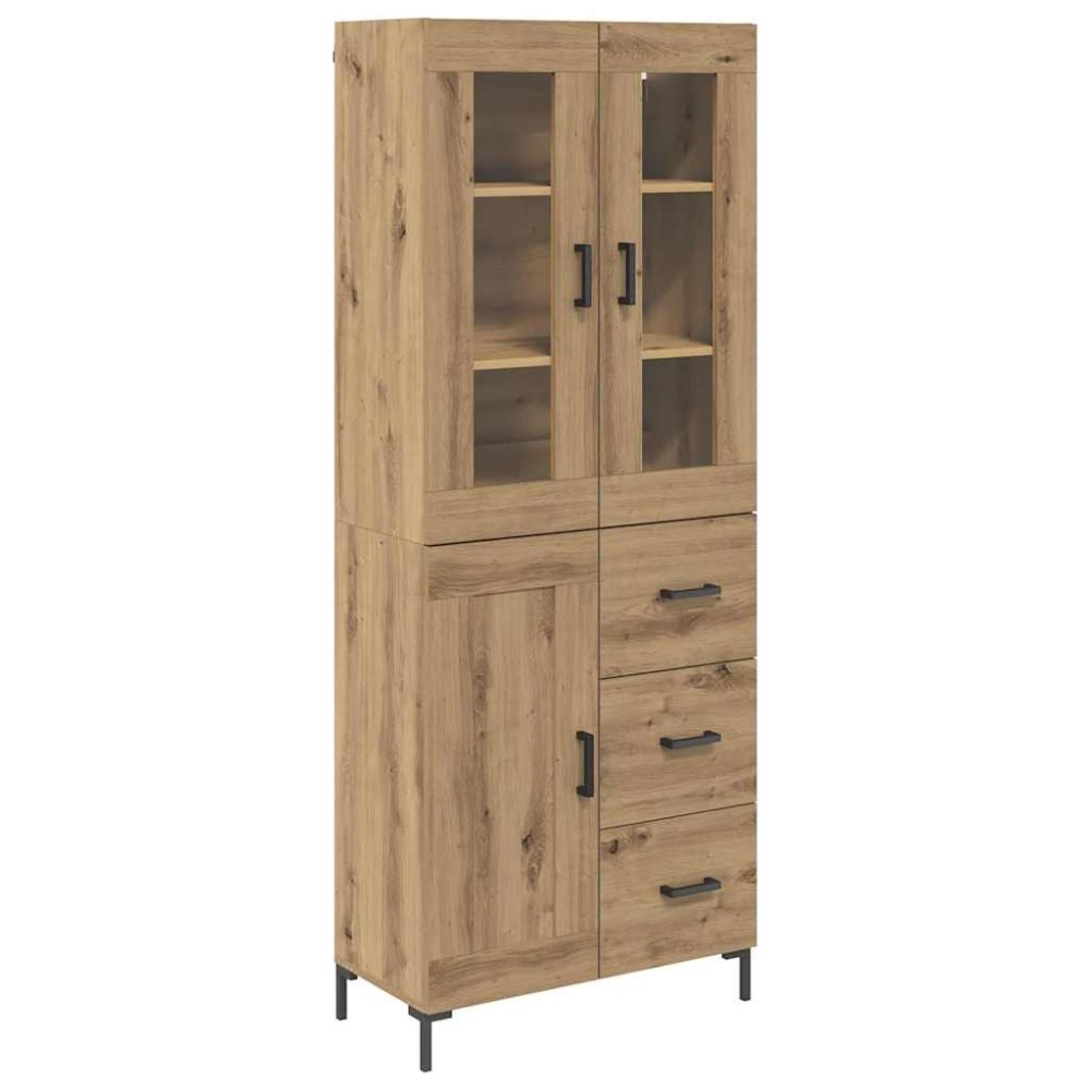 vidaXL Highboard Επιτοίχιο 2 pcs Artisan Oak 69,5 x 34 x 180 εκ.