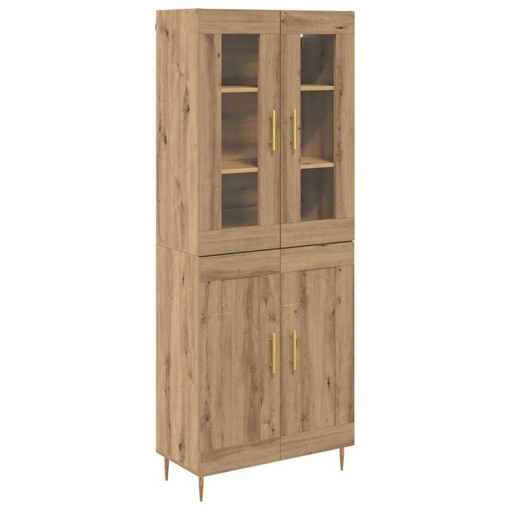 vidaXL Highboard Επιτοίχιο 2 pcs Artisan Oak 69,5 x 34 x 180 εκ.