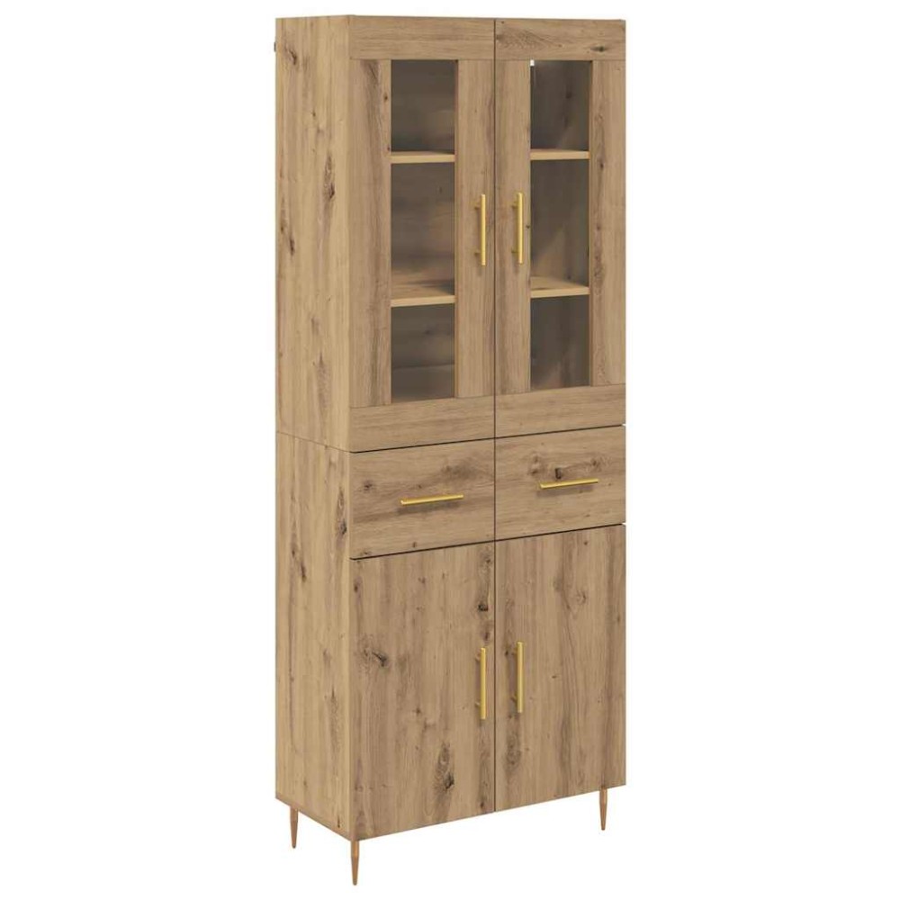 vidaXL Highboard Επιτοίχιο 2 pcs Artisan Oak 69,5 x 34 x 180 εκ.