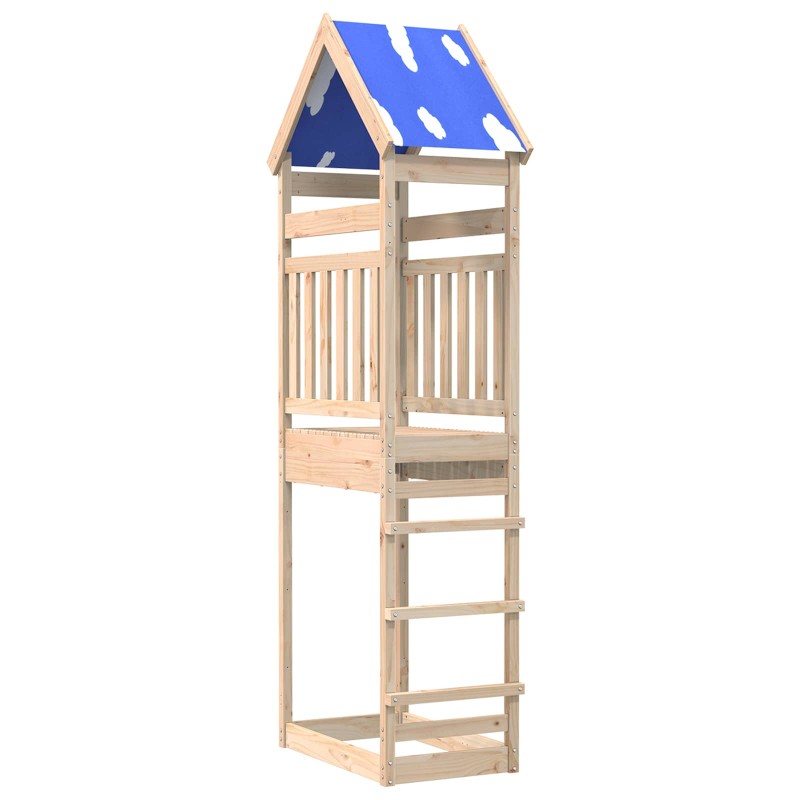 vidaXL Πύργος Παιχνιδιού Καφέ 52,5 x 85 x 265 εκ. Στερεά ξυλεία πεύκου