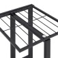vidaXL Βάση Λουλουδιών 4 Επιπέδων με Ρόδες 44x23x80 εκ. Μαύρη Σίδερο