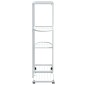 vidaXL Βάση Λουλουδιών 4 Επιπέδων με Ρόδες 44x23x80 εκ. Λευκή Σίδερο